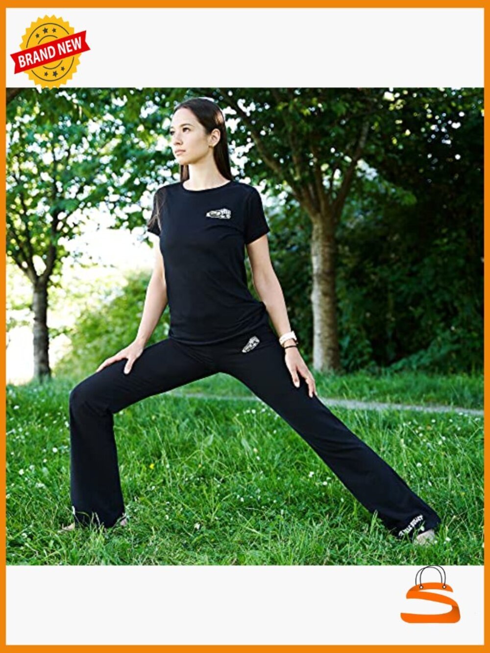 Cotton Spandex Fitness Pants High Rise Flared Yoga Pants - Picture 4 of 7